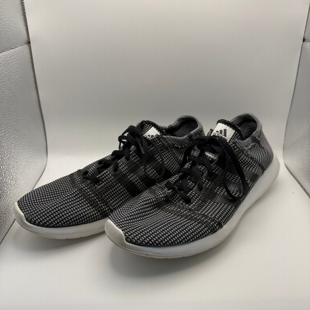 Adidas Deerupt Runner Mens Black White Grey Mesh Sneakers B37601 Size 10